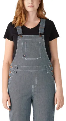 Obrázek produktu pro Dickies Dámské overalové kalhoty s náprsní kapsou, vzor "Hickory Stripe", model "Boyfriend", barva "Stonewashed HIC"