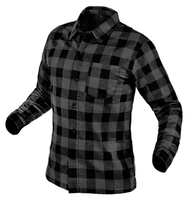 Immagine prodotto di NEO TOOLS Camicia da uomo in flanella a quadri, maniche lunghe, casual, con taschino sul petto - 100% cotone, 170 g/m² Camicia casual da uomo versatile e comoda con motivo a quadri