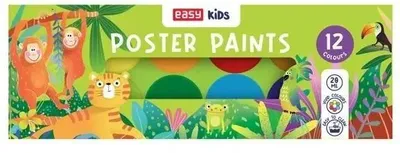 Obrázek produktu pro Plakatové barvy, 12 barev, EASY – Easy Stationery