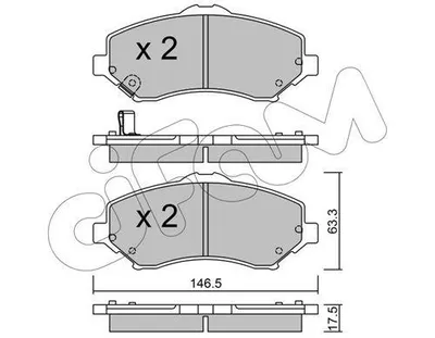 Produktbild von CIFAM Bremsbeläge Satz Vorne Bremsklötze für JEEP WRANGLER III (JK) 822-862-0