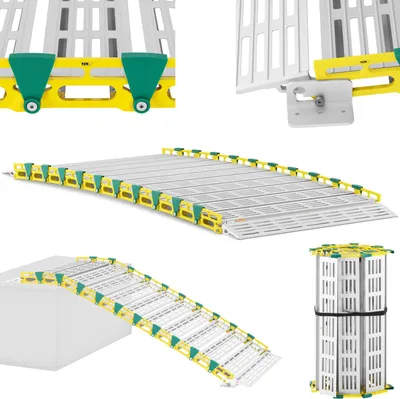 Zdjęcie produktu dla Rampa Podjazdowa Przenośna Składana Do 500 Kg 1965 X 914 Mm