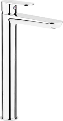 Productafbeelding van Deante Chrome Badkamerkraan Hoog Model, ECO met Aerator, 4,5 liter/minuut - Waterbesparing en Modern Design