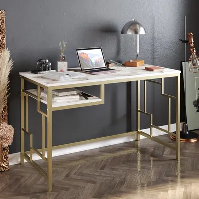 Produktbild von Skye Decor, Victory - Gold, Schreibtische, Gold, 120 x 75 x 60 cm