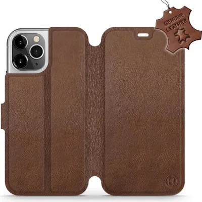 Produktbild von Echtleder Handyhülle für iPhone 12 Pro, Mobiwear Leather, Braun