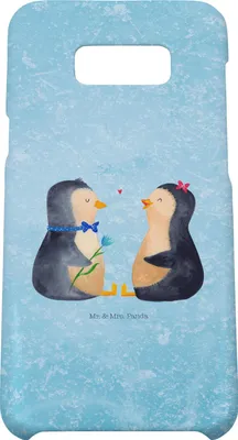 Produktbild von Mr. & Mrs. Panda Samsung Galaxy S8 plus Handyhülle  Pinguin Pärchen - Eisblau - Geschenk, Hochzeitsgeschenk, Cover, Handy Case, Hülle, Liebe, Verknallt, Pinguine