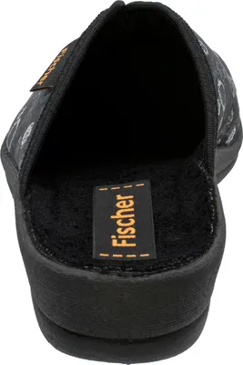 Produktbild von Fischer Damen Hausschuh Pantoffel Komfortweite Muster Keilabsatz 203620, Größe:37 EU, Farbe:Grau