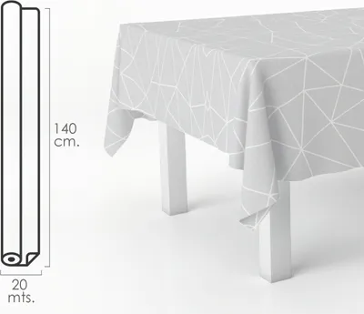 Produktbild von Mantel Hule Rollo 140 cm. x 20 metros. Geometrico Gris