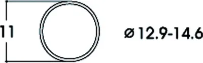Image de Roco 40070 H0 Jeu de bagues d'adhérence pour courant continu 12,9 à 14,6 mm 10 pièces