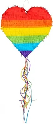 Produktbild von Zieh-Piñata Herz Regenbogen