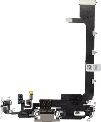 Image de Clappio, connecteur de charge pour iPhone 11 Pro Max, connecteur Lightning + microphone, or