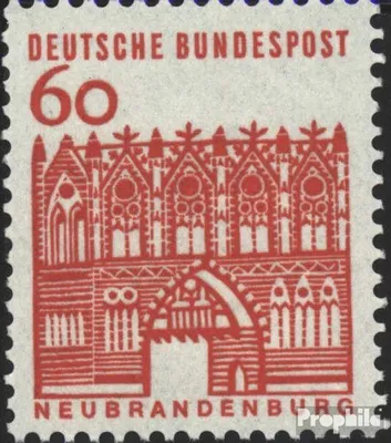 Produktbild von Briefmarken BRD (BR.Deutschland) 1964 Mi 459R mit Zählnummer postfrisch Bauwerke