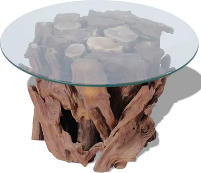 Immagine prodotto di vidaXL Tavolino in teak massiccio driftwood 60 cm