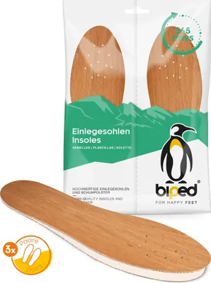 Produktbild von biped 3 Paar Zedernholzsohlen z2328(45)