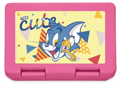 Produktbild von Spreadshirt Tom Und Jerry Too Cute Brotdose Lunchbox, One size, Pink