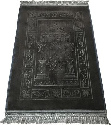 Modlitebný koberec Thick Soft Padded Seccade 80 X 120 cm - čierny