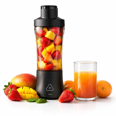 Produktbild von GOLDSTERN-TECH Stabmixer Tragbarer Mini-Mixer mit Akku Tragbarer Mini-Mixer 6000 mAh, 650 ml, 6 Klingen