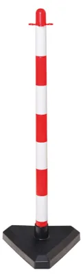 Produktbild von Moravia Kettenständer leicht rot/weiß 40 x 870 mm Dreiecksfuß Kunstständer + betongefüllt