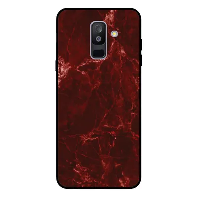 Image de Smartphonica Coque pour Samsung Galaxy A6 Plus 2018 avec impression marbre - Coque arrière TPU design marbre - Rouge