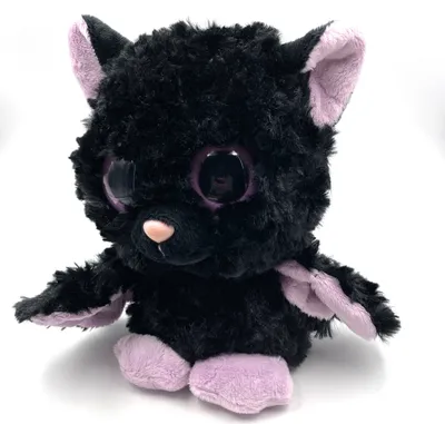 Produktbild von Onwomania Plüschtier Stofftier Kuscheltier Flughund Abendsegler  Fledermaus Höhe 19 cm Schwarz