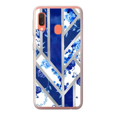 Produktbild von MuchoWow® Handyhülle Schutzhülle Hülle für Samsung Galaxy A20e Delfter Blau - Design - Luxus Silikon Softcase Handy Hülle - Abdeckung