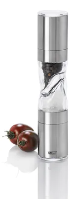 Immagine prodotto di Macinino per pepe eDuomill Pure, con macinini in Vetroceramica CeraCut®, acciaio inossidabile/acrilico, diametro: 4,5 cm, altezza: 22 cm