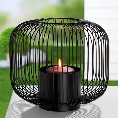 Produktbild von Gilde Metall Windlicht  " Filo "  VE 4 69073