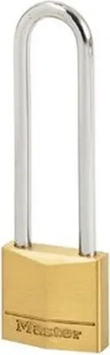 Immagine prodotto di Lucchetto in ottone Master Lock 30 mm, arco in acciaio temprato da 64 mm, doppia chiusura, 3 chiavi, giallo