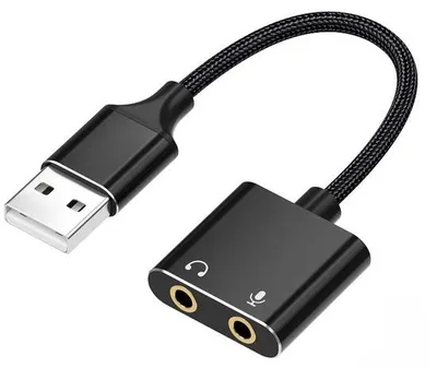 Immagine prodotto di Scheda audio USB, compatibile con PC, laptop, PS4 e cuffie con microfono.