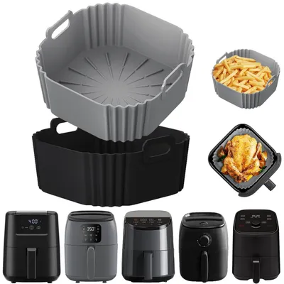 Obrázok produktu pre Silikónové formy do fritézy s konvektívnym ohrevom, 2 kusy, sivé/čierne, objem 1-2 litre