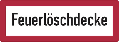 Produktbild von Dreifke® Aufkleber Feuerwehrschild, Feuerlöschdecke - DIN 4066 | 297x105 mm, ...