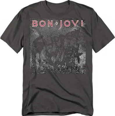 Produktbild von Bon Jovi - "Slippery Cover" T-Shirt für Herren/Damen Uni TV28374 (L) (Holzkohle)