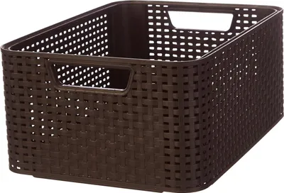 Produktbild von Curver Style M, Aufbewahrungskorb, Braun, Rattan, Einfarbig, Badezimmer, Schlafzimmer, 386 mm