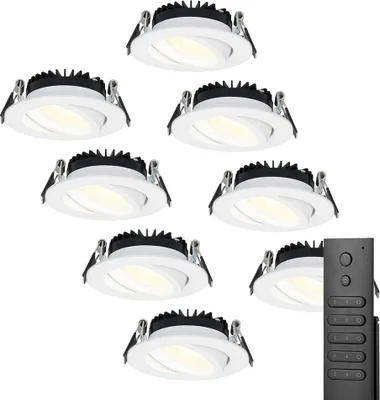 Produktbild von hoftronic LED Einbaustrahler 6W 2700K IP44 Weiß dimmbar schwenkbar