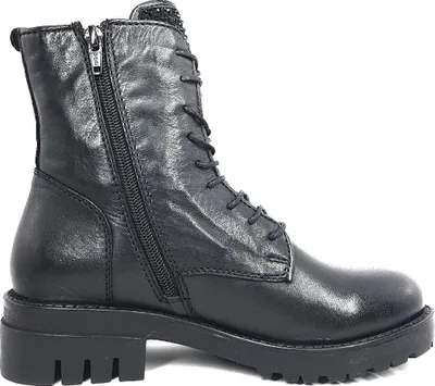 Imagen del producto de 2 Go Fashion: Botas y zapatos de mujer, estilo botín, cordones, color negro, para uso casual