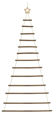 Obrázek produktu pro vidaXL Závěsný vánoční stromek s hvězdou 86x180 cm přírodní větev