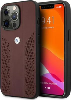 Produktbild von BMW Curve Perforate Serie Apple iPhone 13 Pro Hardcase Hlle Cover Rot