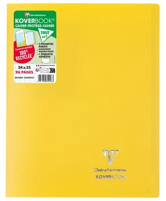 Imagen del producto de "bearbeiten" 10 cuadernos Clairefontaine Koverbook, 240 x 320 mm, amarillo