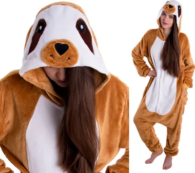 Produktbild von Pyjamas Kigurumi Onesie Faultier, Größe M