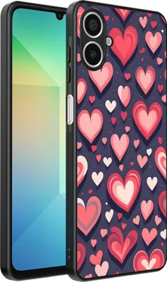 Produktbild von Smartphonica Telefon Fall geeignet für Samsung Galaxy A06 mit Herzen Impressum - TPU Backcover Fall mit Herz-Design