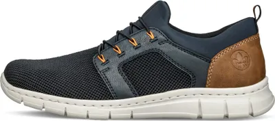 Produktbild von Rieker Herren Sneaker Stoff Slipper Schlupfschuh Gummizug B7796, Größe:44 EU, Farbe:Blau