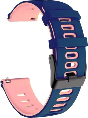 Produktbild von Sport Ersatz Armband für Honor Magic Watch 2 42mm Silikon Band Loop, Farbe:Dunkelblau Rosa