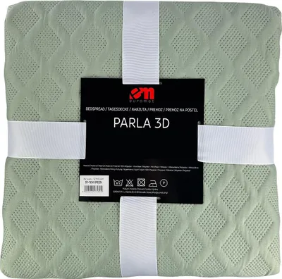 Produktbild von Tagesdecke Steppdecke Bettüberwurf Parla 3D Grün 180x220 cm
