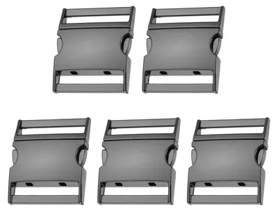 Produktbild von Metall Steckschnalle - 16,2 mm Schnellverschluss - für Gurtbänder - 5 Stück - Schwarz