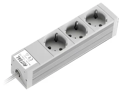 Produktbild von Rittal DK 7240.110, 2 m, Drinnen, Typ D, Aluminium, Grau, 3 AC-Ausgänge