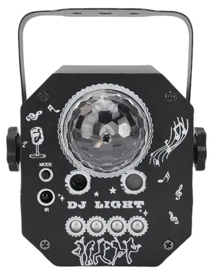 Zdjęcie produktu dla Mini dyskotekowe światło sceniczne 4 w 1 z 96 wzorami, stroboskopowe światło LED RGB dla DJ-ów, do barów karaoke, wesel, klubów tanecznych, zasilanie USB 5 V, miniaturowy rozmiar