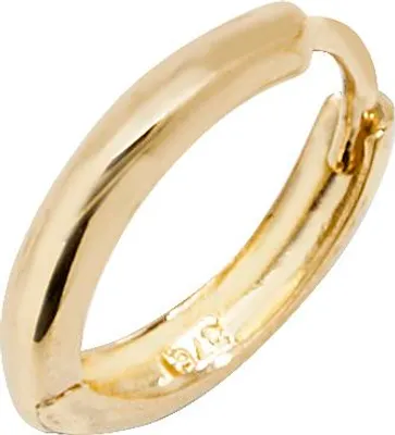 Produktbild von Klassische 9 Karat (375) Gold Damen - Einzel Knorpel Creole - 11mm*2mm; TRS25970