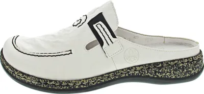 Produktbild von Rieker Damen Pantolette Clog Sabot 46393-80, Größe:41 EU, Farbe:Weiß
