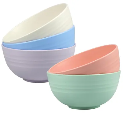 Kunststoff-Salatschüsseln, 5er Set, 15x7 cm, PP, spülmaschinengeeignet