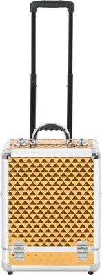 Obrázek produktu pro vidaXL Kosmetický kufřík 35 × 29 × 45 cm Zlatý hliník