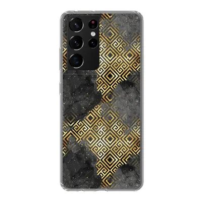 Produktbild von MuchoWow® Handyhülle Schutzhülle Hülle für Samsung Galaxy S21 Ultra Gold - Marmor - Muster Silikon Softcase Handy Hülle - Mobiltelefon